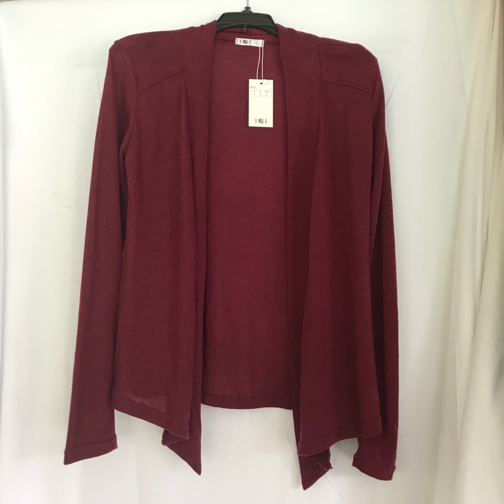 *SOLD* H2H Cardigan, Maroon, Size Large, New With Tags